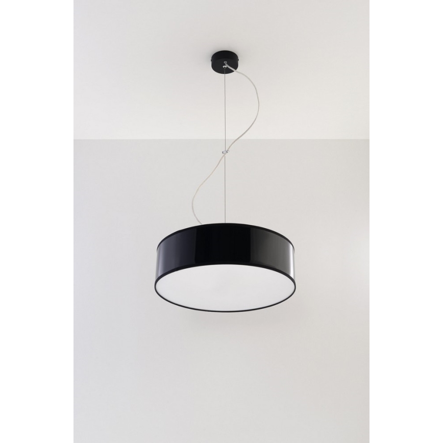 Lustra ar auklu ARENA 35 2xE27/60W/230V melns