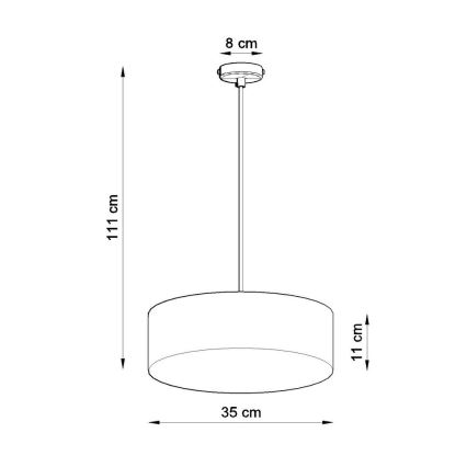 Lustra ar auklu ARENA 35 2xE27/60W/230V melns