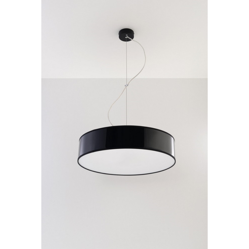 Lustra ar auklu ARENA 45 3xE27/60W/230V melns