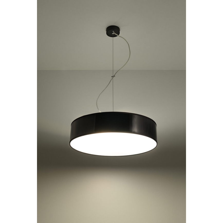 Lustra ar auklu ARENA 45 3xE27/60W/230V melns