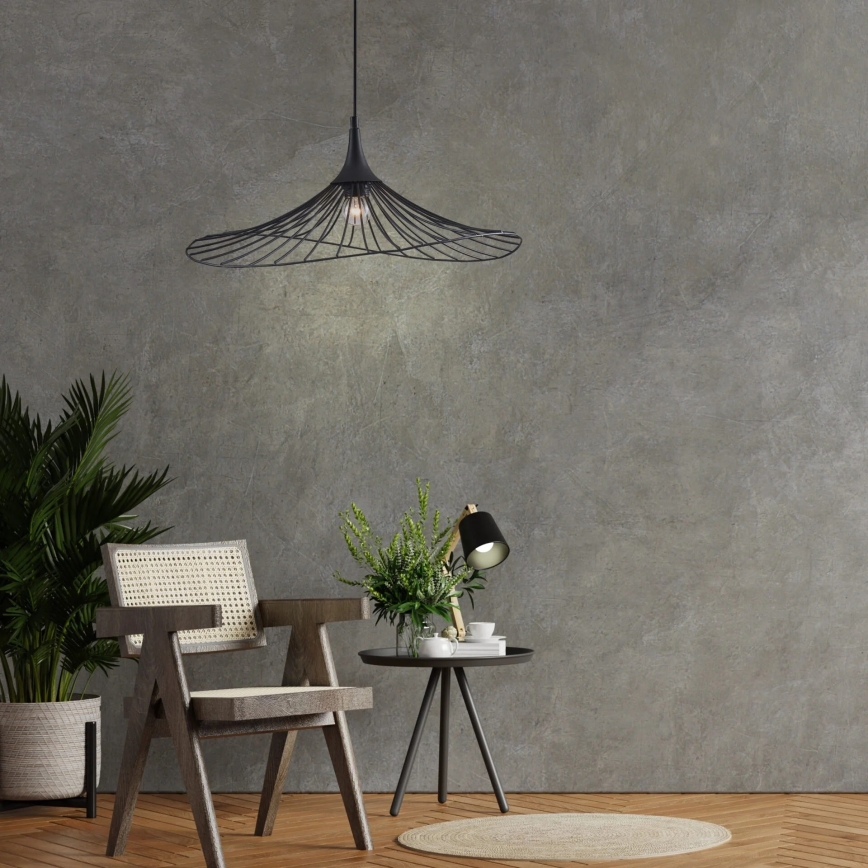 Lustra ar auklu ARIELLE 1xE27/20W/230V d. 50 cm melna