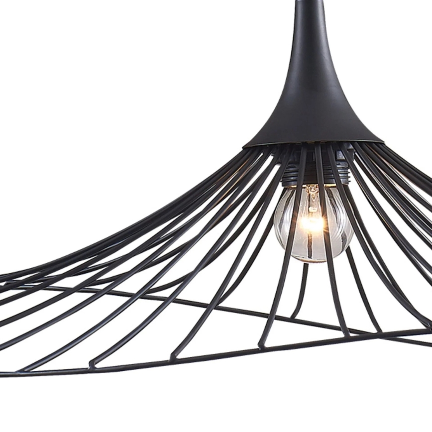 Lustra ar auklu ARIELLE 1xE27/20W/230V d. 50 cm melna