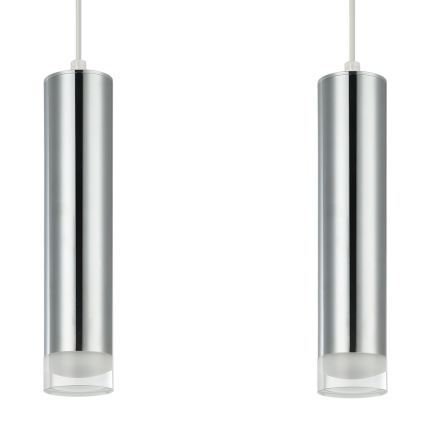 Lustra ar auklu ARMIN 2xGU10/10W/230V spīdīgi hromēts
