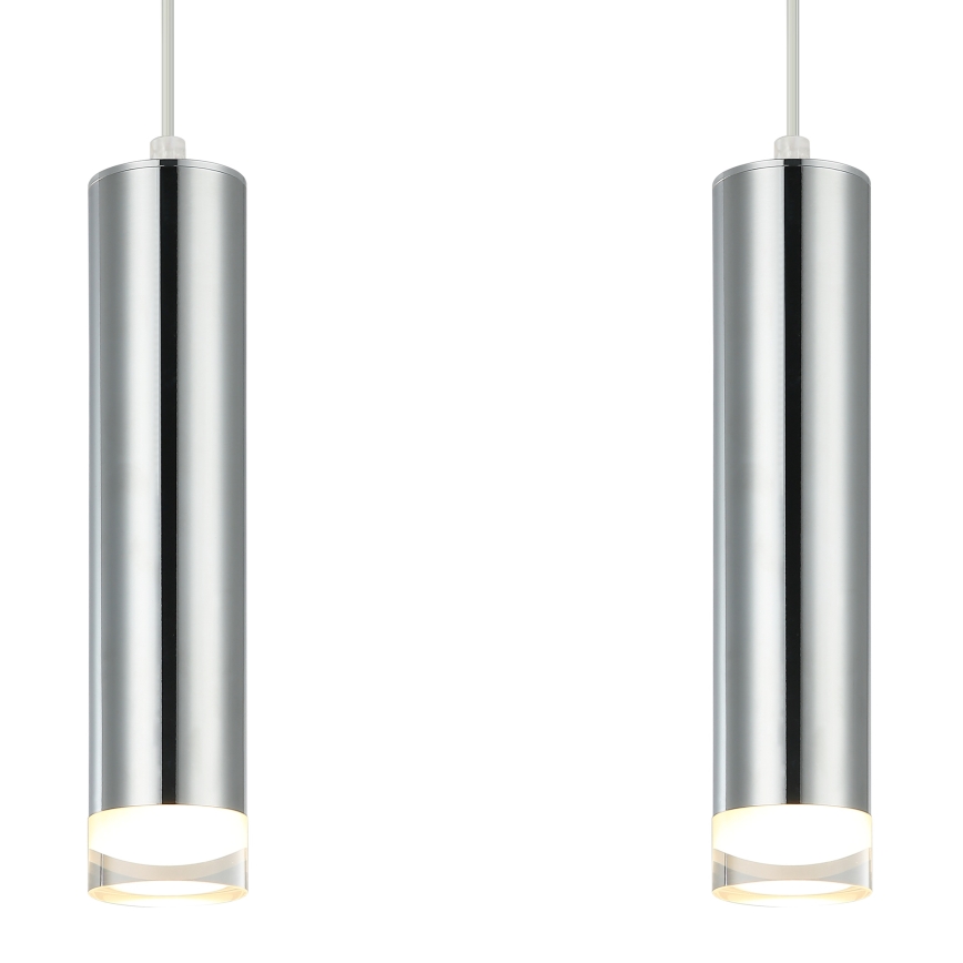 Lustra ar auklu ARMIN 2xGU10/10W/230V spīdīgi hromēts