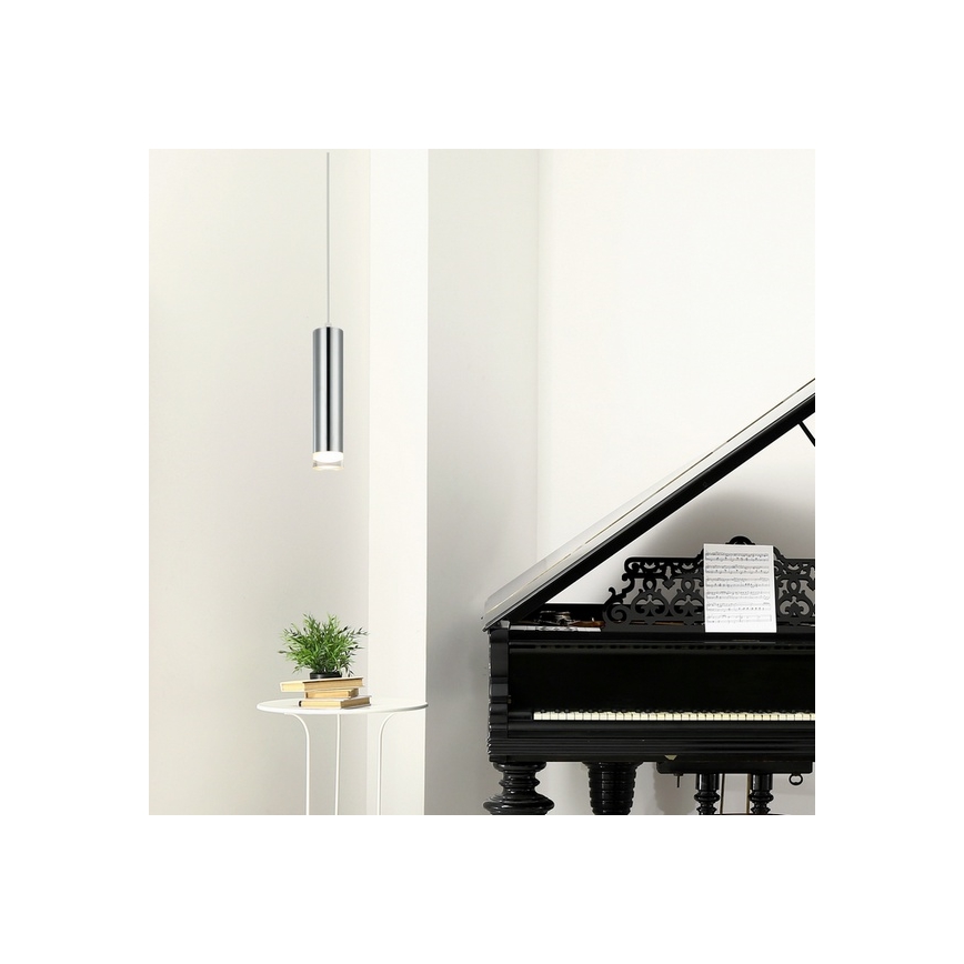 Lustra ar auklu ARMIN 3xGU10/10W/230V spīdīgi hromēts