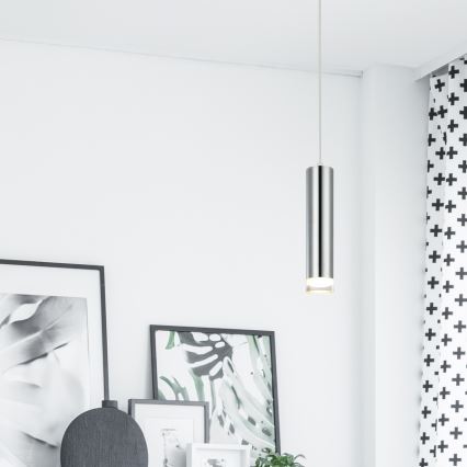Lustra ar auklu ARMIN 3xGU10/10W/230V spīdīgi hromēts