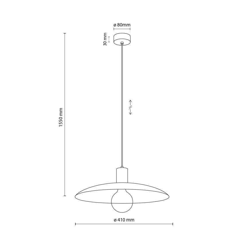 Lustra ar auklu ASTRA 1xE27/15W/230V d. 41 cm bēša