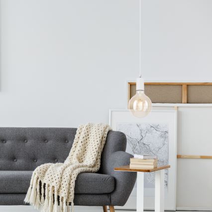 Lustra ar auklu ASTRID 1xE27/60W/230V balta