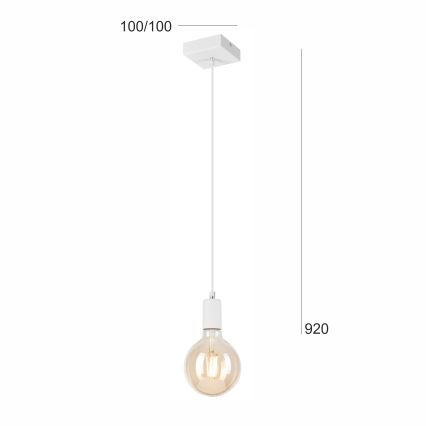 Lustra ar auklu ASTRID 1xE27/60W/230V balta