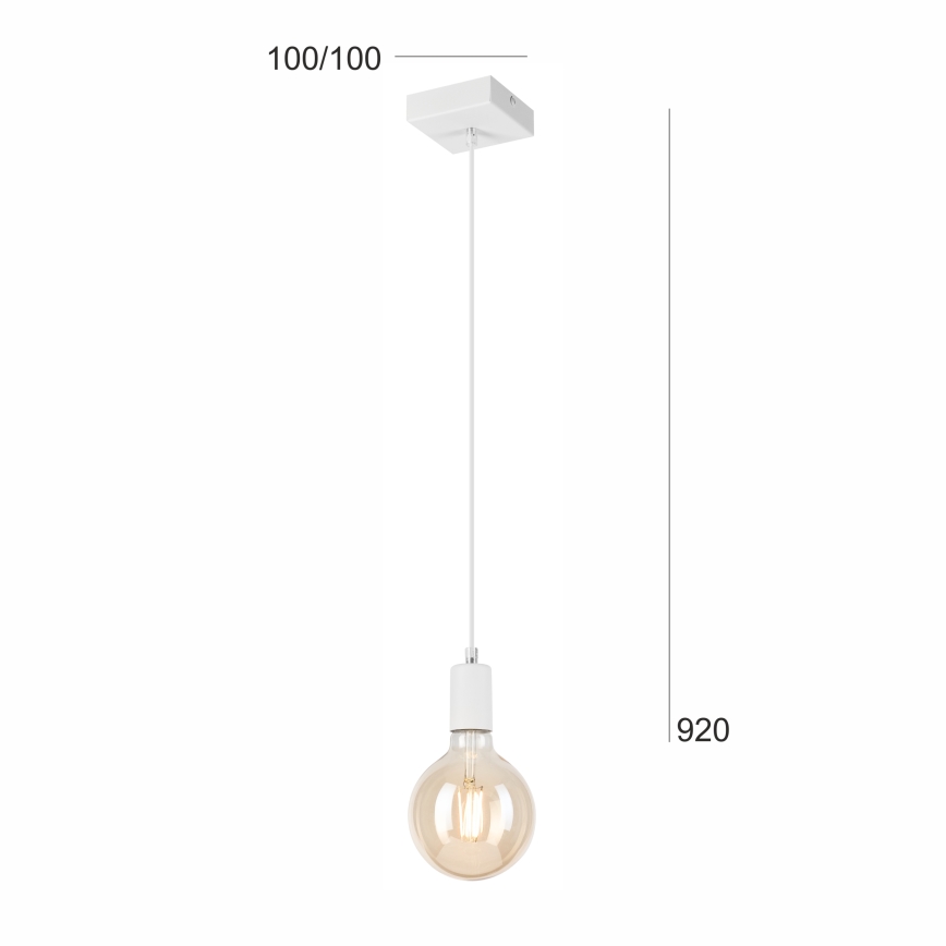 Lustra ar auklu ASTRID 1xE27/60W/230V balta
