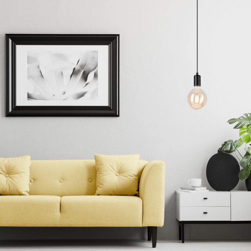 Lustra ar auklu ASTRID 1xE27/60W/230V matēts melna