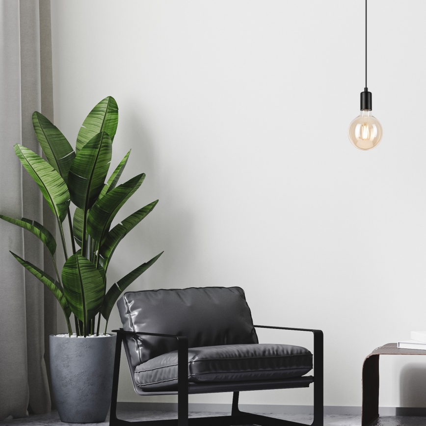 Lustra ar auklu ASTRID 1xE27/60W/230V matēts melna