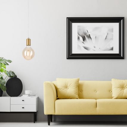 Lustra ar auklu ASTRID 1xE27/60W/230V zelta