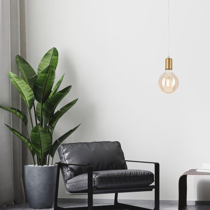 Lustra ar auklu ASTRID 1xE27/60W/230V zelta