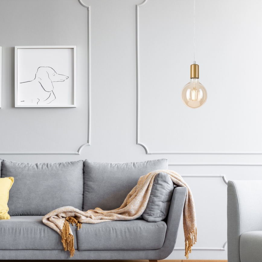 Lustra ar auklu ASTRID 1xE27/60W/230V zelta