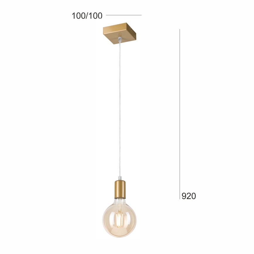 Lustra ar auklu ASTRID 1xE27/60W/230V zelta
