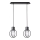 Lustra ar auklu AURA 2xE27/60W/230V melna