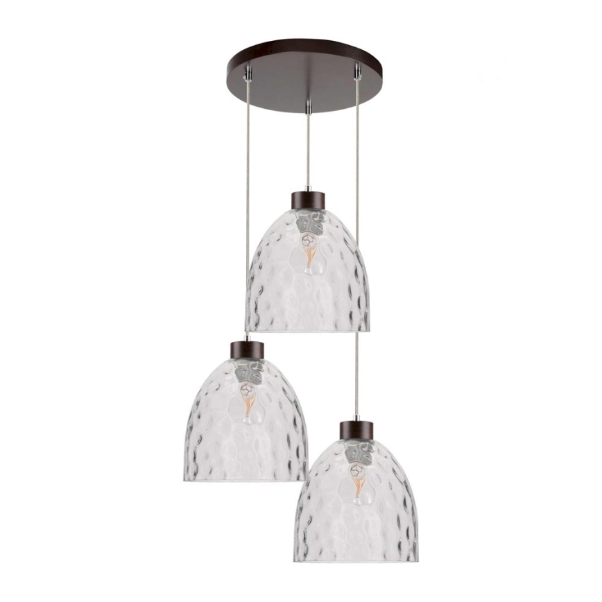 Lustra ar auklu AURA 3xE27/60W/230V dižskābardis