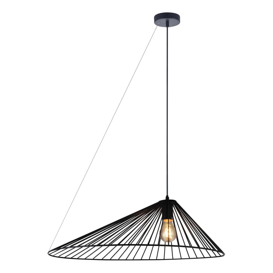 Lustra ar auklu AURORA 1xE27/20W/230V d. 60 cm melna