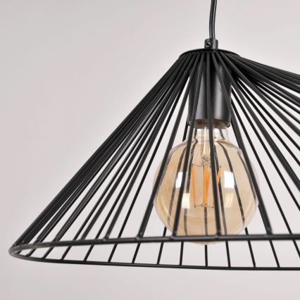 Lustra ar auklu AURORA 1xE27/20W/230V d. 60 cm melna