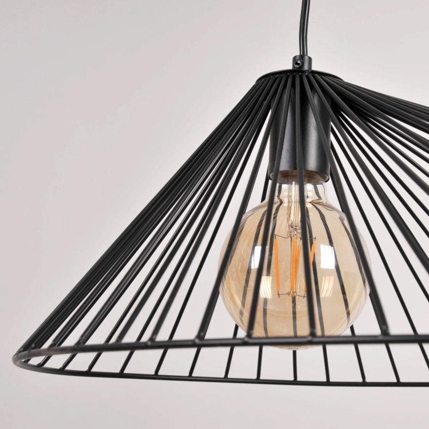 Lustra ar auklu AURORA 1xE27/20W/230V d. 60 cm melna
