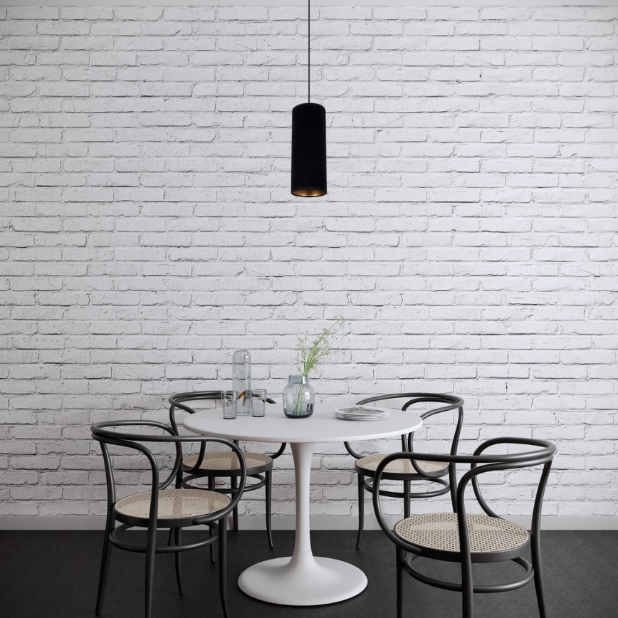 Lustra ar auklu AVALO 1xE27/60W/230V melna