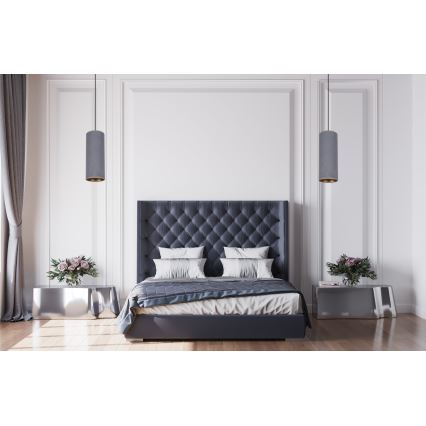 Lustra ar auklu AVALO 1xE27/60W/230V pelēka