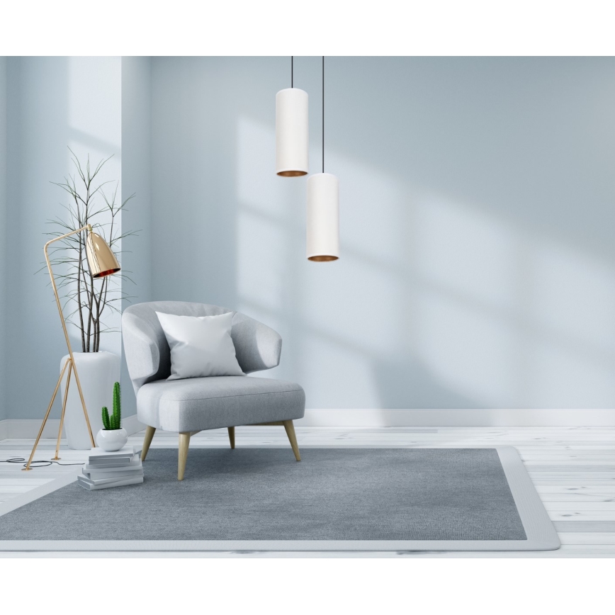 Lustra ar auklu AVALO 2xE27/60W/230V d. 20 cm balts/varš