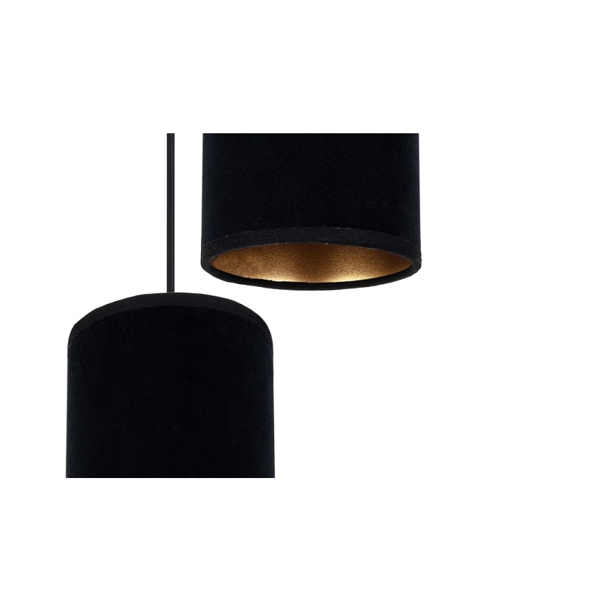 Lustra ar auklu AVALO 2xE27/60W/230V d. 20 cm melna