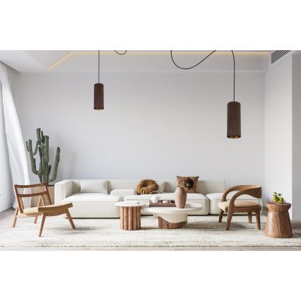 Lustra ar auklu AVALO 2xE27/60W/230V zirneklis brūna/varš