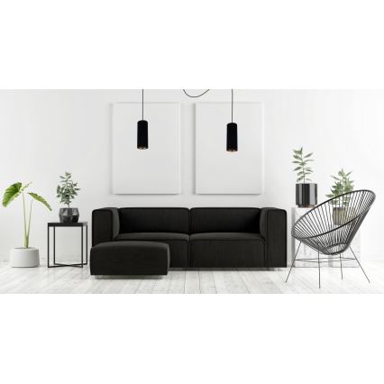 Lustra ar auklu AVALO 2xE27/60W/230V zirneklis melna