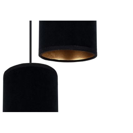 Lustra ar auklu AVALO 2xE27/60W/230V zirneklis melna