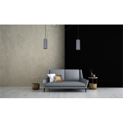 Lustra ar auklu AVALO 2xE27/60W/230V zirneklis pelēka