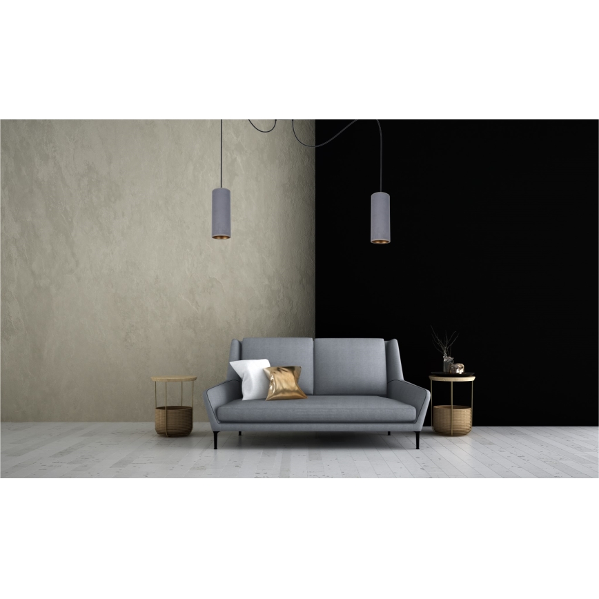 Lustra ar auklu AVALO 2xE27/60W/230V zirneklis pelēka