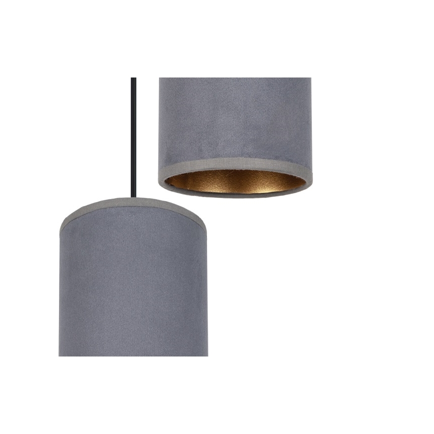 Lustra ar auklu AVALO 2xE27/60W/230V zirneklis pelēka