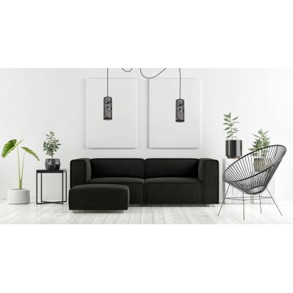 Lustra ar auklu AVALO 2xE27/60W/230V zirneklis pelēka/melna