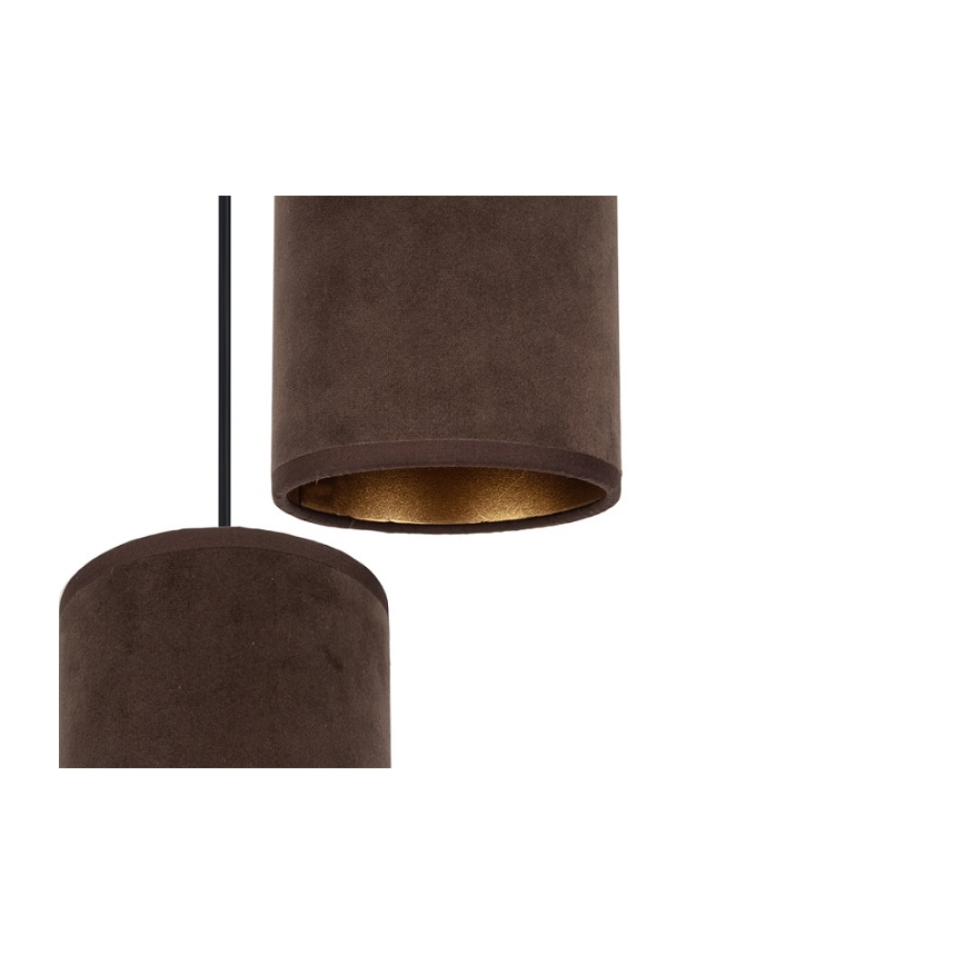 Lustra ar auklu AVALO 3xE27/60W/230V d. 35 cm brūna/varš