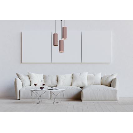 Lustra ar auklu AVALO 3xE27/60W/230V d. 35 cm rozā/varš