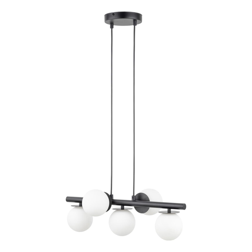 Lustra ar auklu AVOLA 5xG9/12W/230V melna