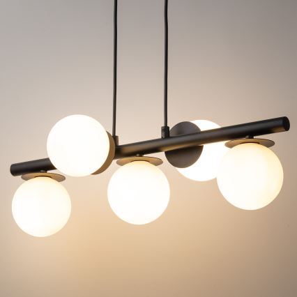 Lustra ar auklu AVOLA 5xG9/12W/230V melna