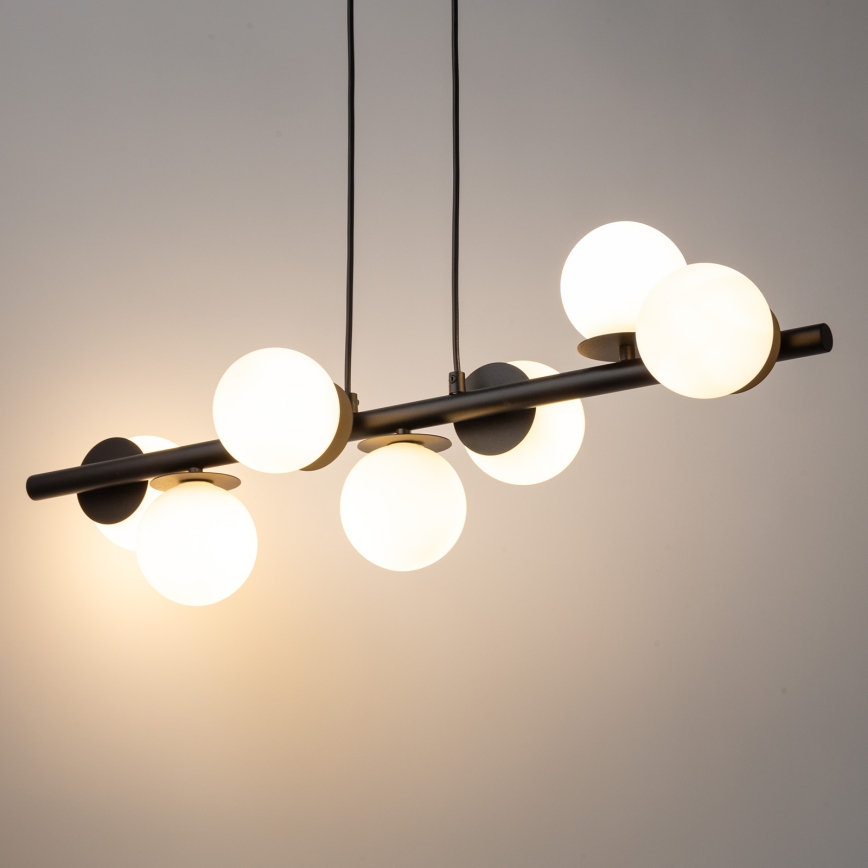 Lustra ar auklu AVOLA 7xG9/12W/230V melna