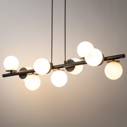 Lustra ar auklu AVOLA 9xG9/12W/230V melna