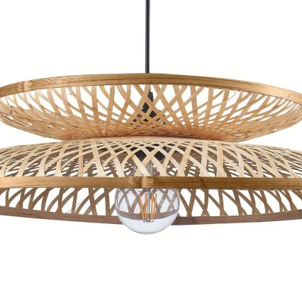 Lustra ar auklu BALI 1xE27/20W/230V d. 60 cm bambusa
