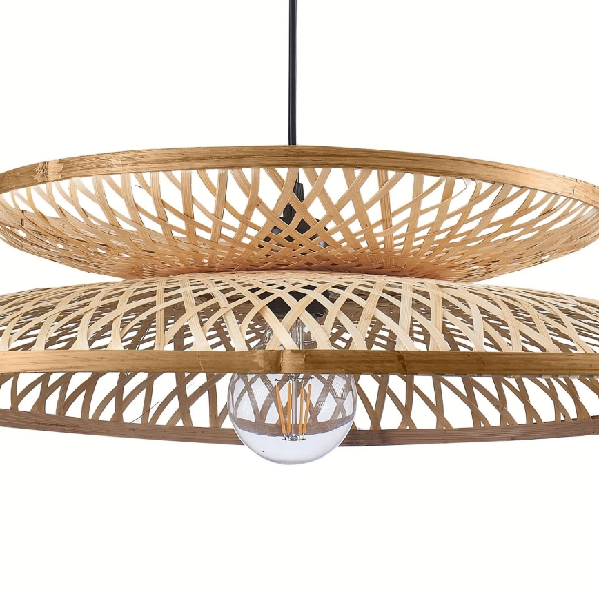 Lustra ar auklu BALI 1xE27/20W/230V d. 60 cm bambusa