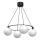 Lustra ar auklu BALLO 4xE27/15W/230V melna/balta