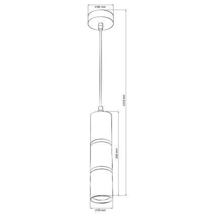 Lustra ar auklu BAMBOO 1xGU10/10W/230V balta