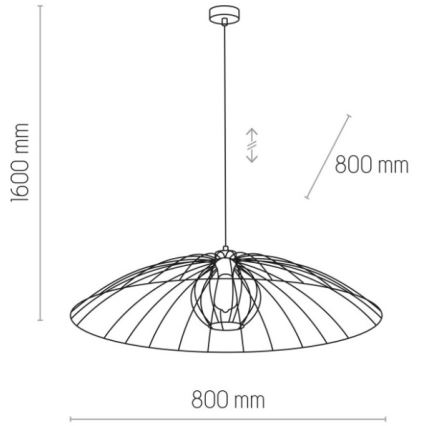 Lustra ar auklu BARBELLA 1xE27/60W/230V d. 80 cm