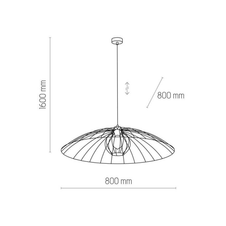 Lustra ar auklu BARBELLA 1xE27/60W/230V d. 80 cm