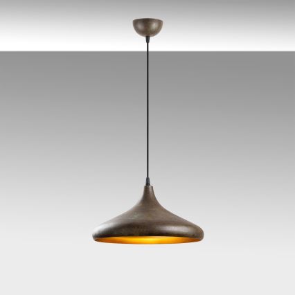Lustra ar auklu BAREK 1xE27/40W/230V pelēka