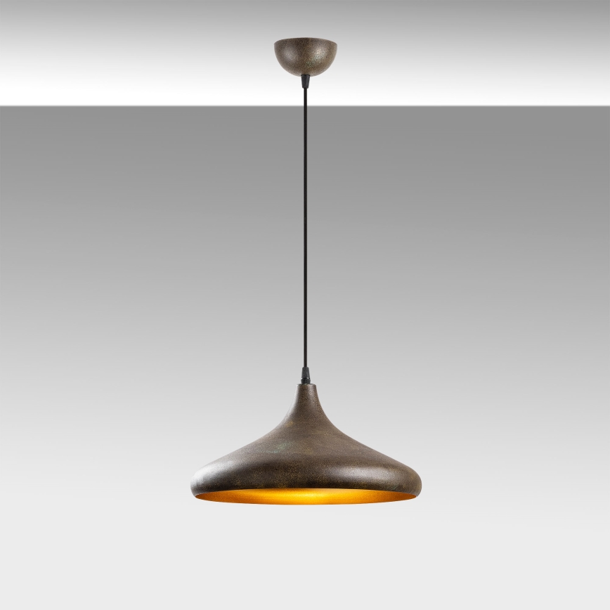 Lustra ar auklu BAREK 1xE27/40W/230V pelēka